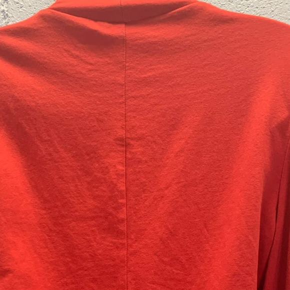 Red Heart  Peek A Boo Mock Turle Neck Long Sleeve Tee NWT - Picture 8 of 8